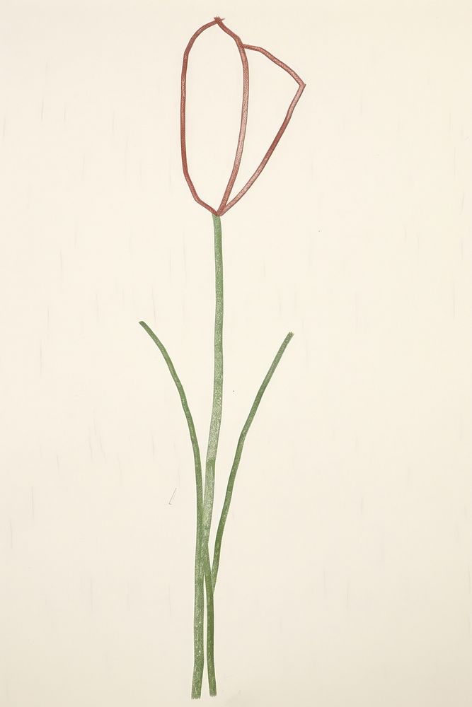 Flower drawing plant line. AI generated Image by rawpixel.