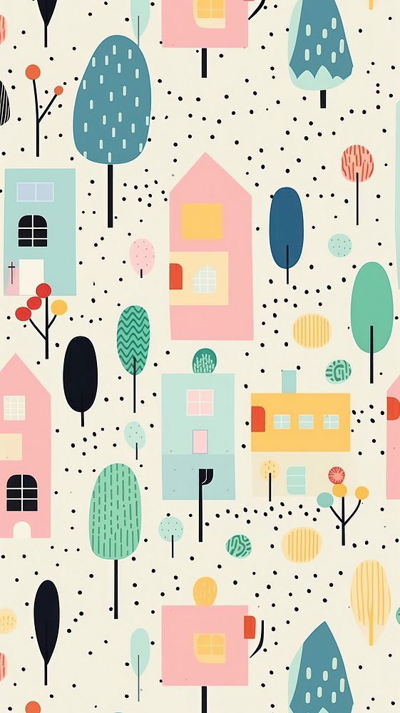 Pencil texture digital paint house pattern. AI generated Image by rawpixel.