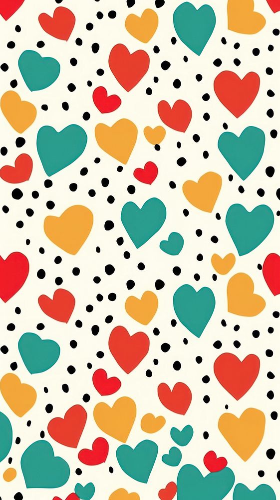 Heart pattern paper backgrounds. AI generated Image by rawpixel.