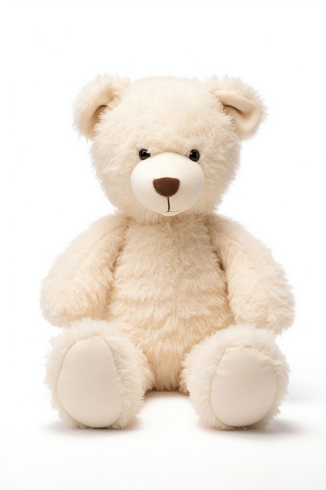 Teddy bear plush white toy. AI generated Image by rawpixel.