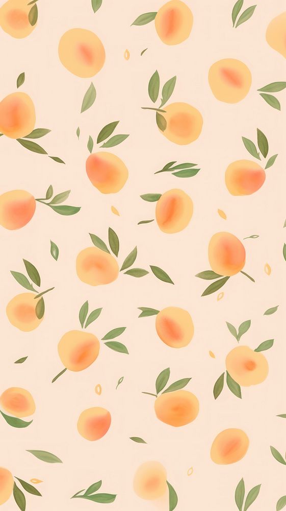 Peach pattern wallpaper fruit. AI generated Image by rawpixel.