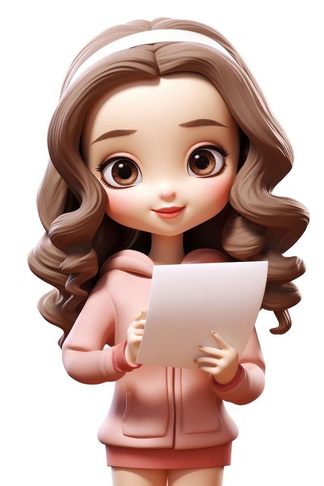 A portrait woman holding letter doll cute toy. AI generated Image by rawpixel.
