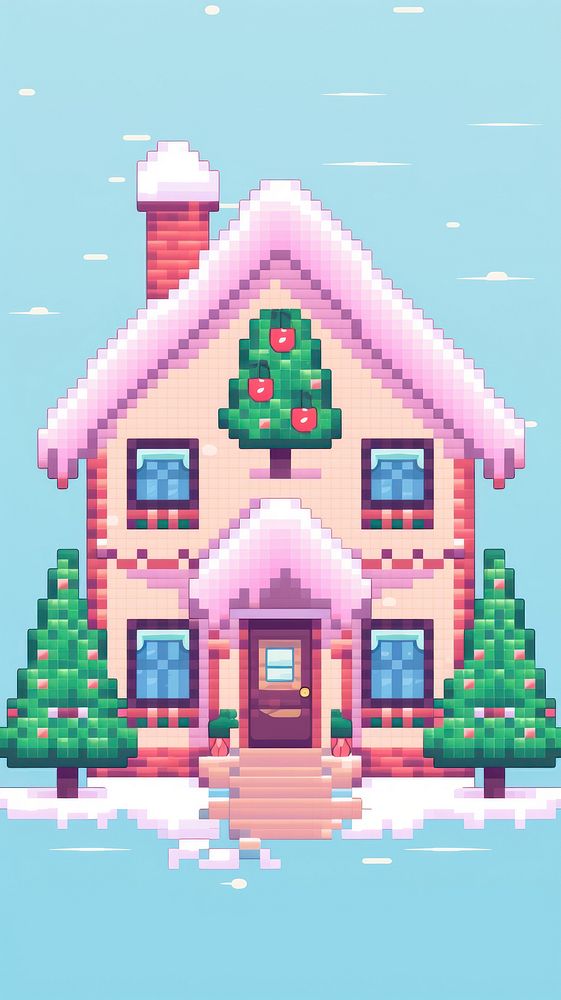 Chrismas house architecture christmas building. AI generated Image by rawpixel.