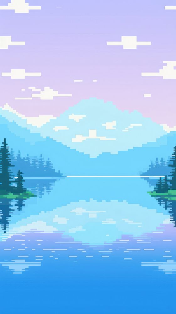 Lake lake backgrounds landscape. AI generated Image by rawpixel.