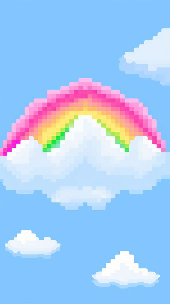 Rainbow and cloud backgrounds outdoors sky. AI generated Image by rawpixel.