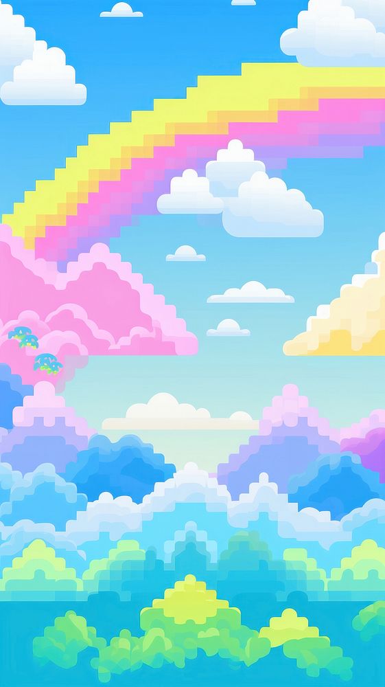 Rainbow sky backgrounds outdoors graphics. AI generated Image by rawpixel.