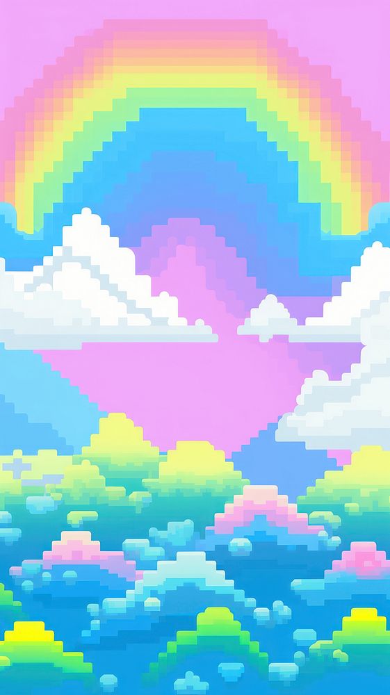 Rainbow sky backgrounds outdoors graphics. AI generated Image by rawpixel.