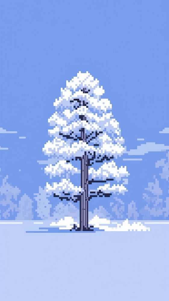 Trees in the snow outdoors nature plant. AI generated Image by rawpixel.