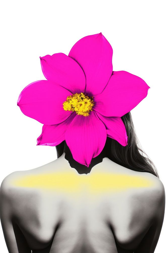 Woman with flower petal plant adult. AI generated Image by rawpixel.