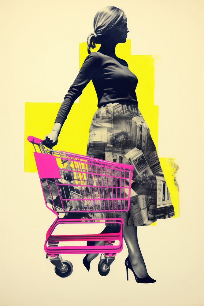 Woman shoping footwear adult transportation. AI generated Image by rawpixel.