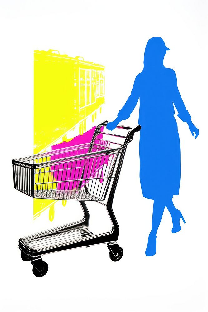 Woman shopping adult white background architecture. AI generated Image by rawpixel.