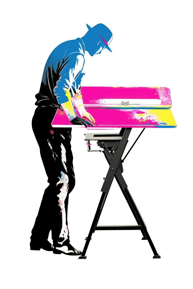 Artist man working music white background creativity. AI generated Image by rawpixel.