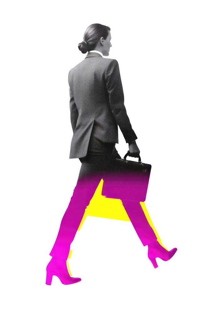 Business woman walking footwear handbag adult. AI generated Image by rawpixel.