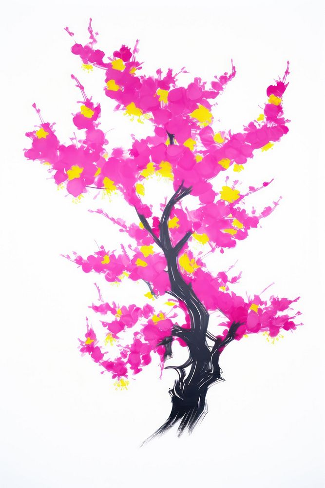Sakura blossom flower purple. AI generated Image by rawpixel.