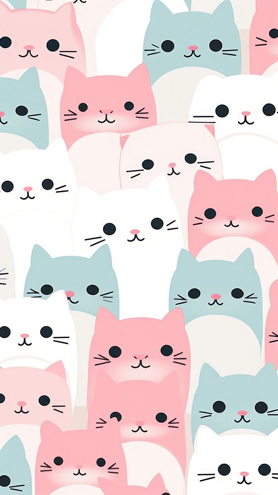 Cat wallpaper pet pattern cartoon