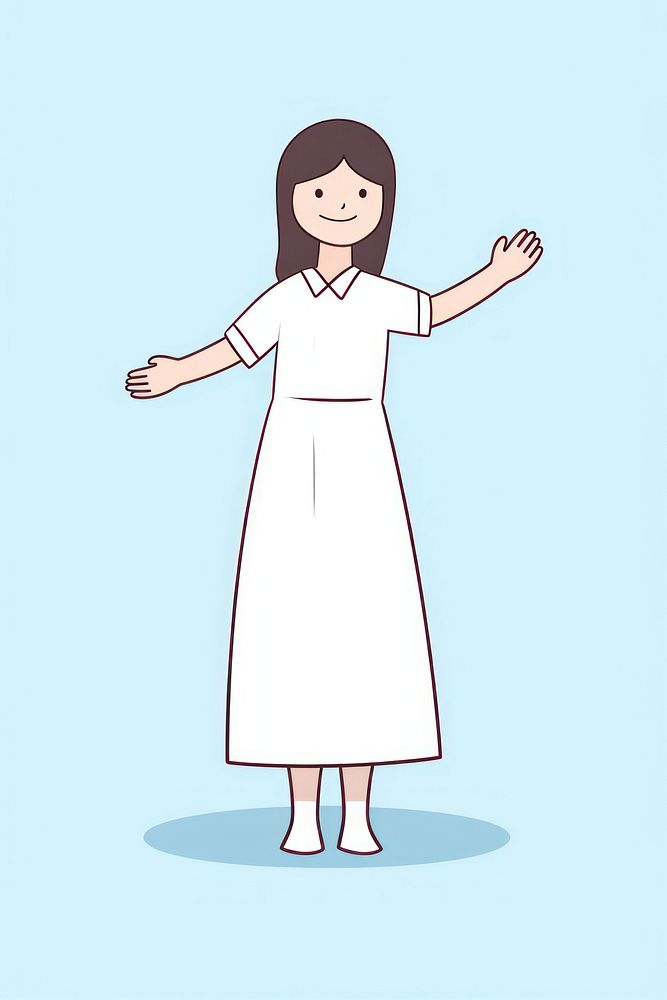 Nurse cartoon dress happiness. AI generated Image by rawpixel.