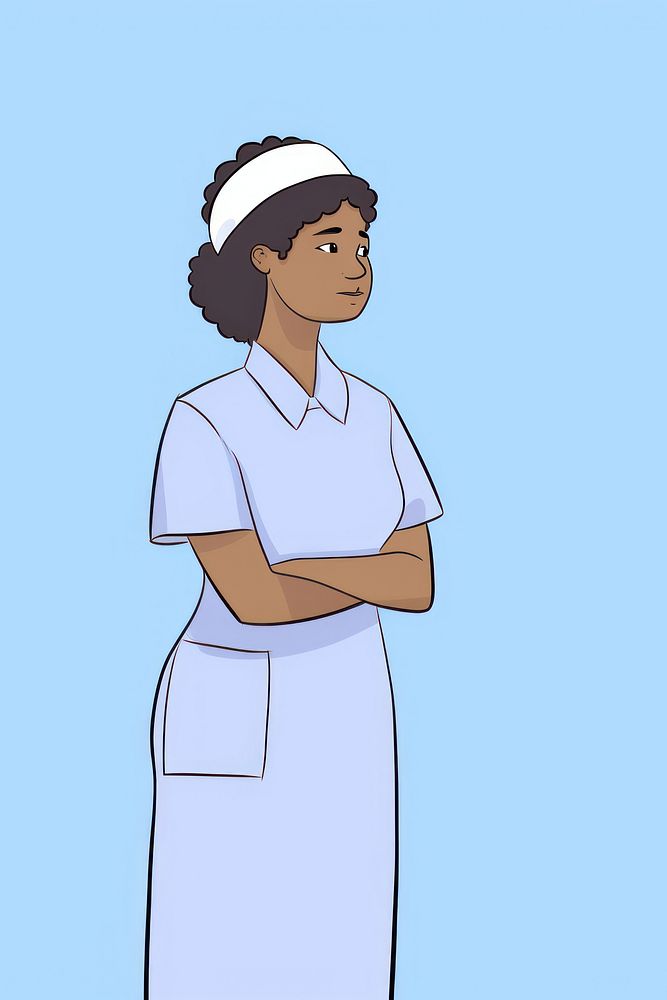 Nurse cartoon adult stethoscope. AI generated Image by rawpixel.