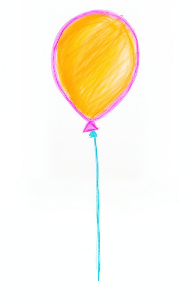 Balloon drawing white background celebration. AI generated Image by rawpixel.