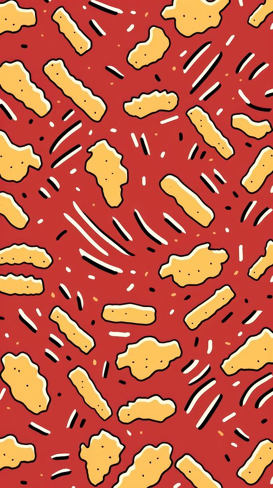Vibrant french fries pattern food confectionery backgrounds. AI generated Image by rawpixel.