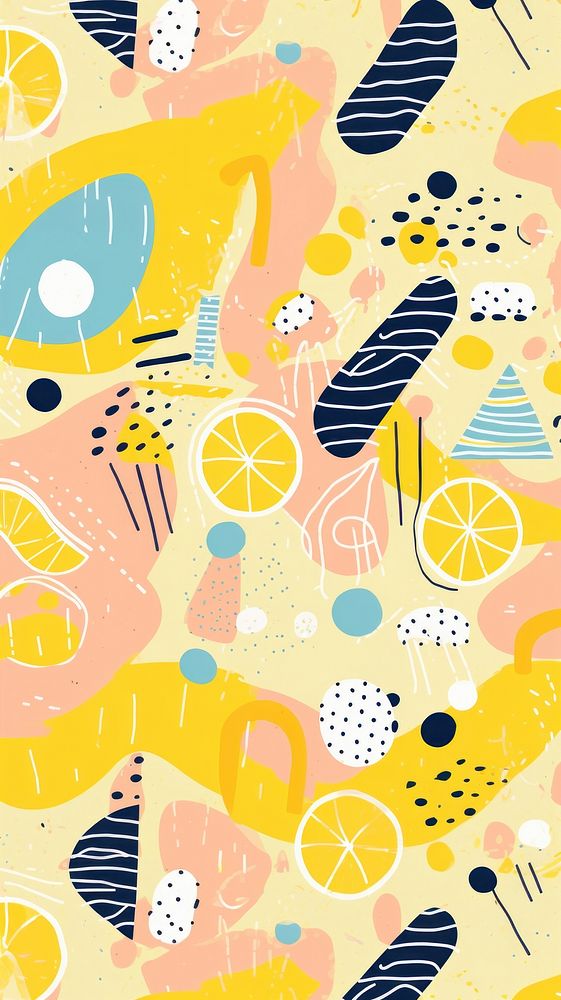 Vibrant lemon pattern abstract backgrounds creativity. AI generated Image by rawpixel.