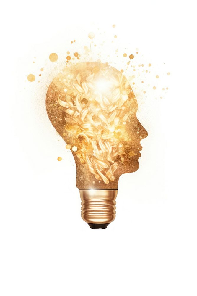 Light bulb lightbulb lamp white background. AI generated Image by rawpixel.
