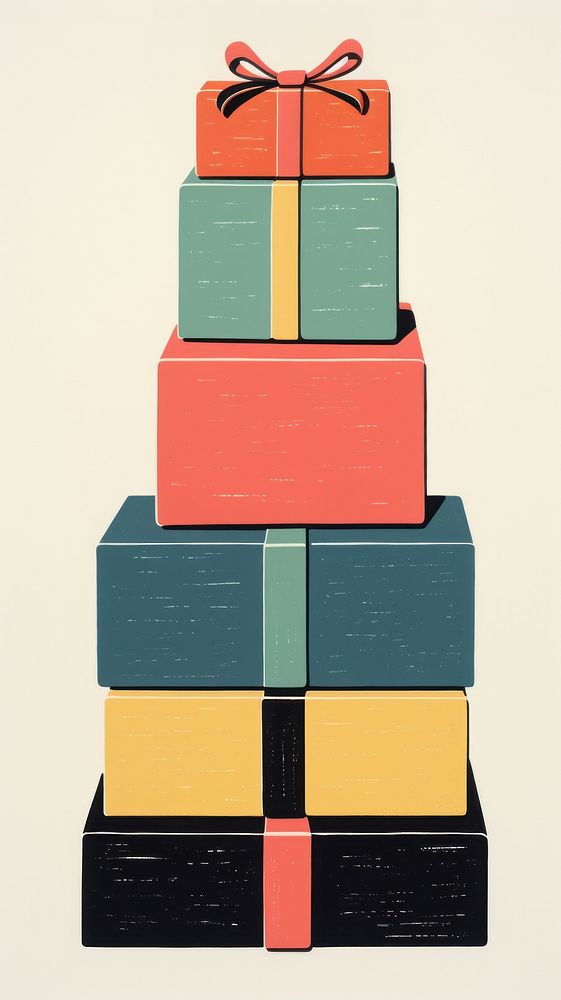 New year presents celebration block gift. AI generated Image by rawpixel.