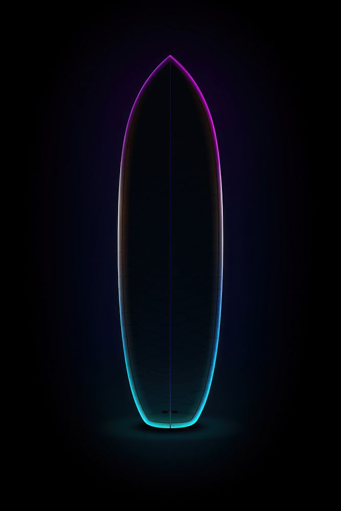Surfboard icon light line neon. AI generated Image by rawpixel.