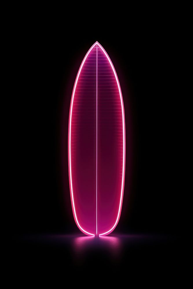 Surfboard icon light neon lighting. AI generated Image by rawpixel.