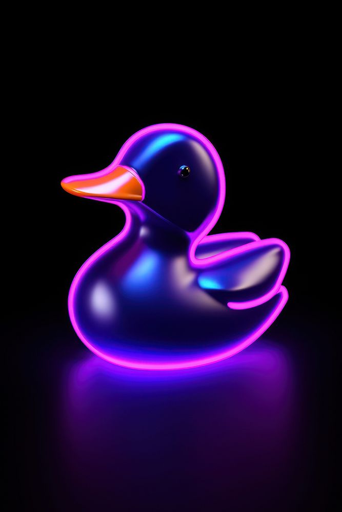 Duck light purple nature. AI generated Image by rawpixel.