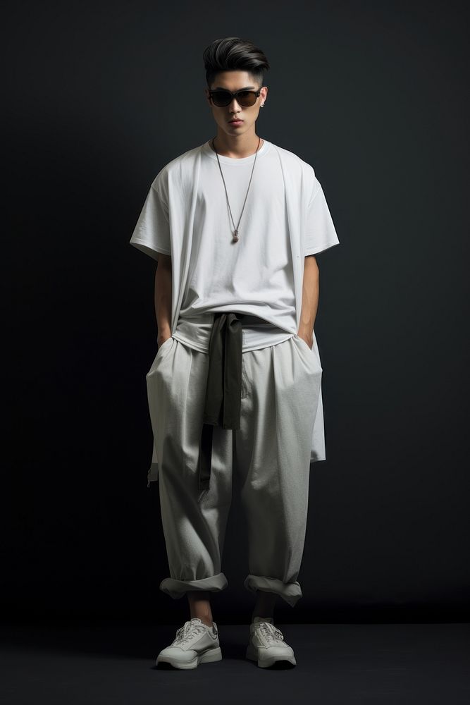Taiwan man wear minimal fashionable portrait standing adult. AI generated Image by rawpixel.