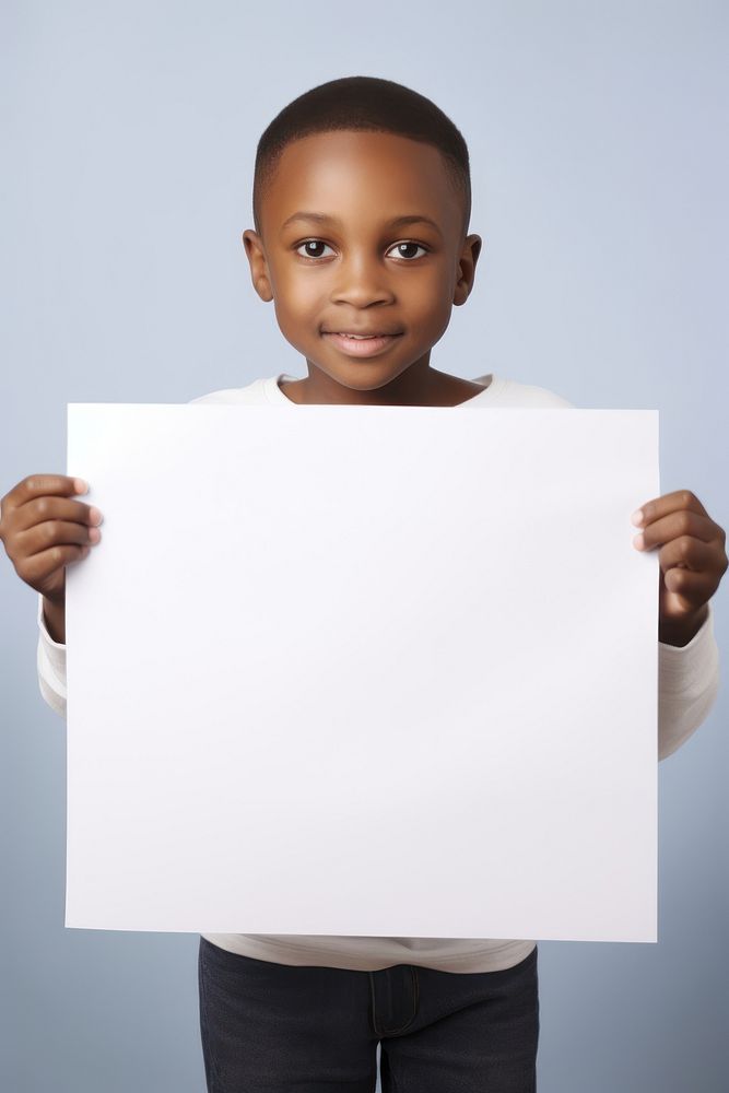 A african boy portrait child paper. AI generated Image by rawpixel.