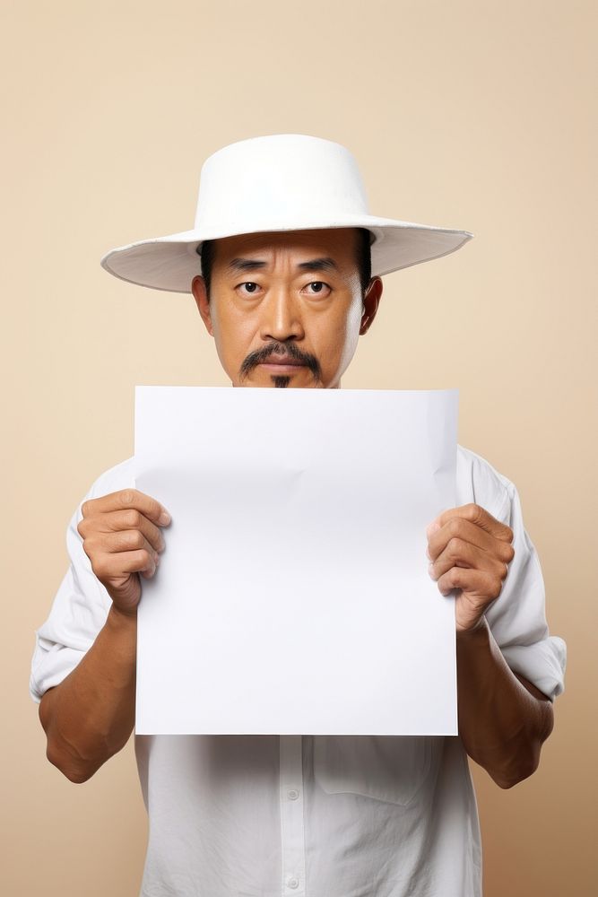 A asian farmer man portrait holding paper. AI generated Image by rawpixel.