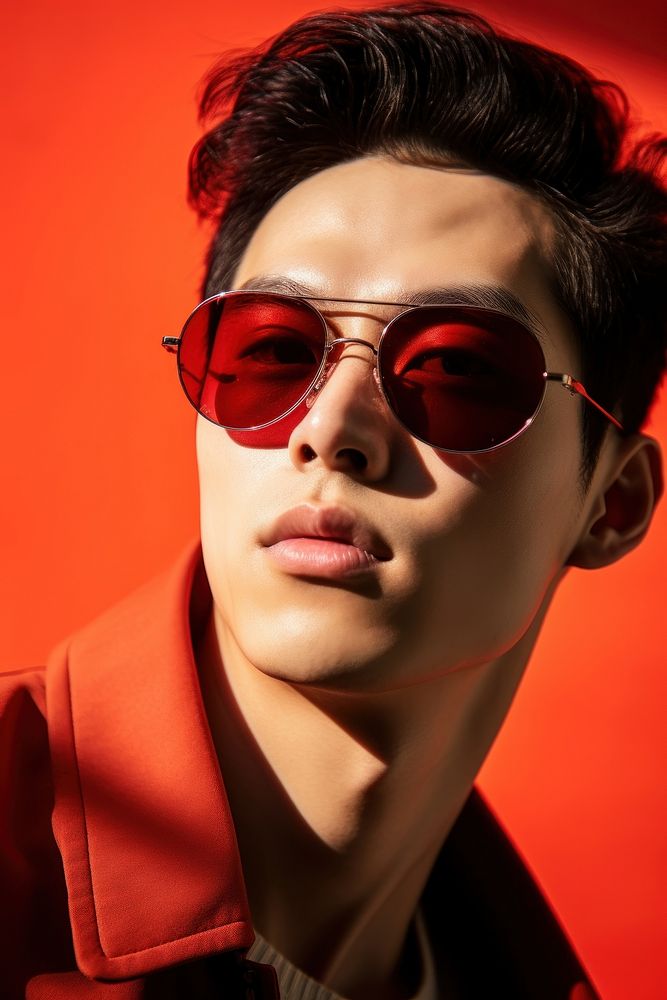 Korean man sunglasses portrait fashion. AI generated Image by rawpixel.