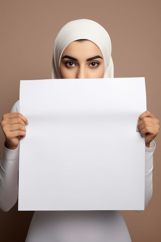 A middle east woman portrait adult paper. AI generated Image by rawpixel.