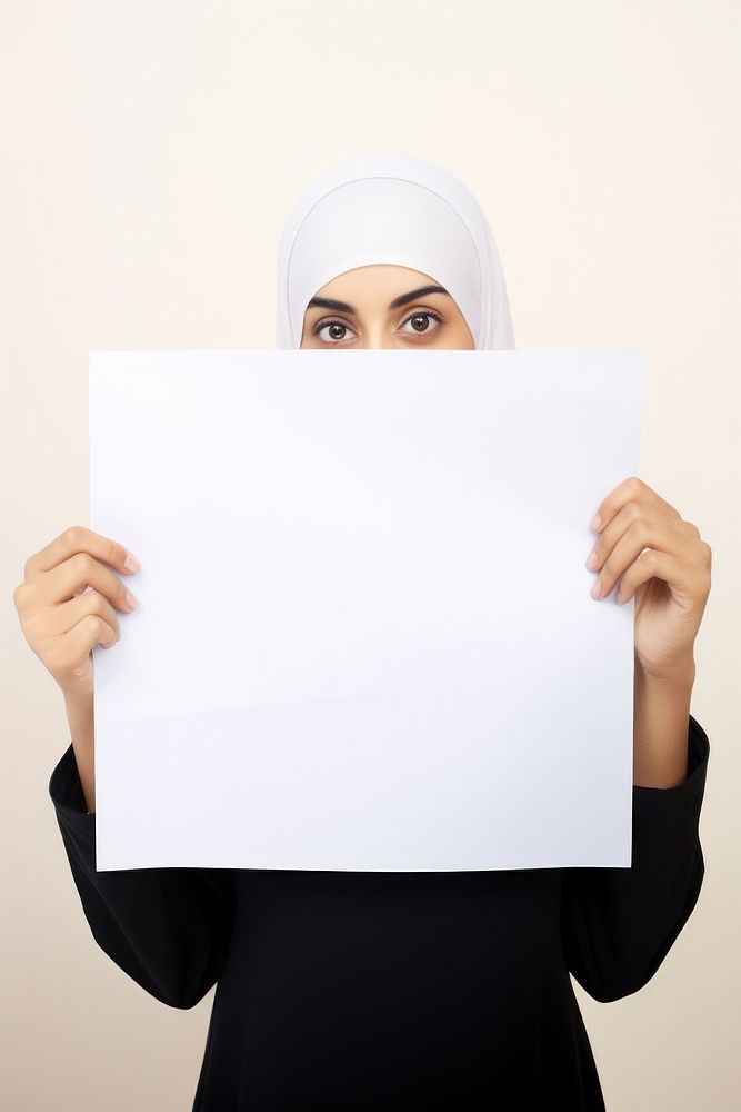 A middle east woman portrait adult paper. AI generated Image by rawpixel.
