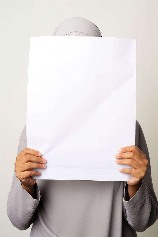 A middle east woman paper portrait holding. AI generated Image by rawpixel.