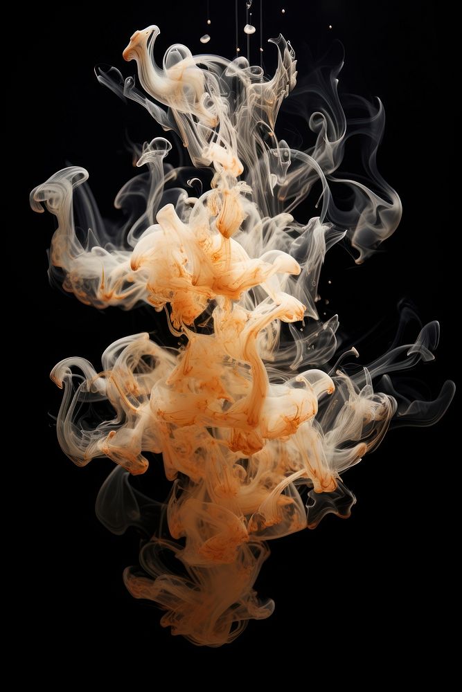 Smoke explosion black background accessories chandelier. AI generated Image by rawpixel.