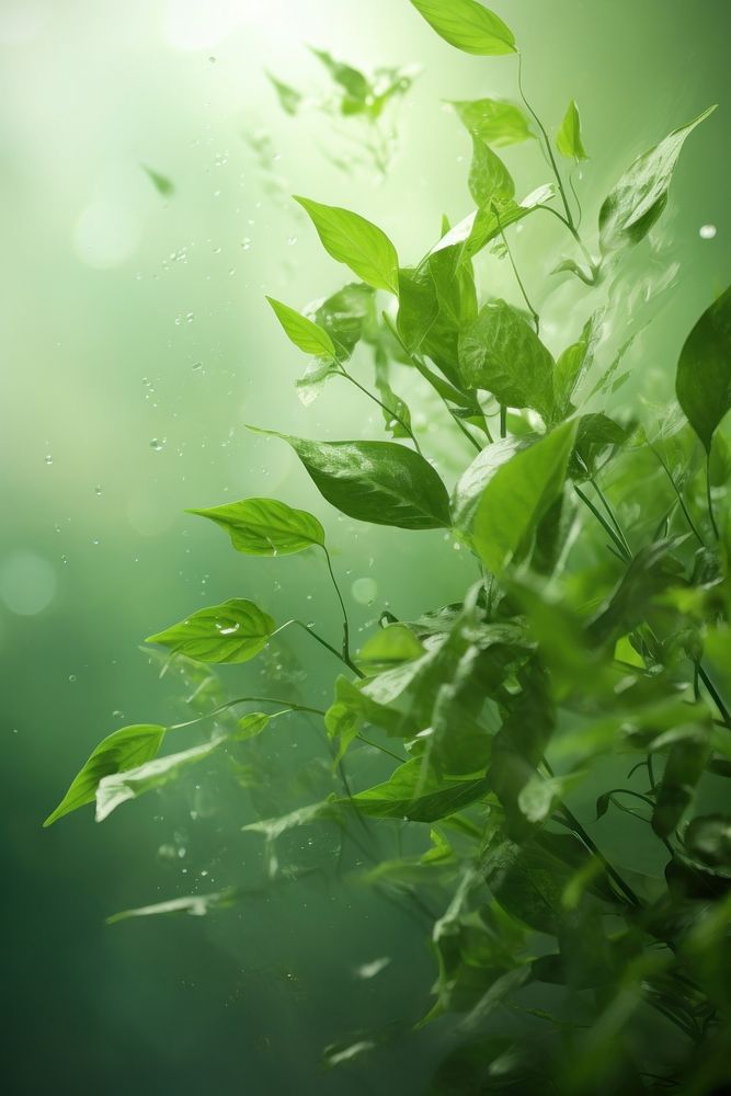 Organic fresh leaves plant green herbs. AI generated Image by rawpixel.