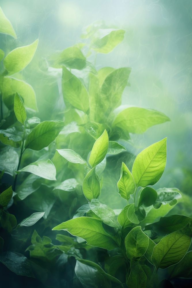 Organic fresh leaves flowing outdoors nature plant. AI generated Image by rawpixel.