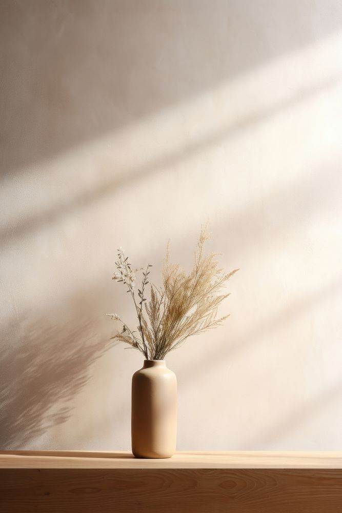 Vase plant flower wood. AI generated Image by rawpixel.