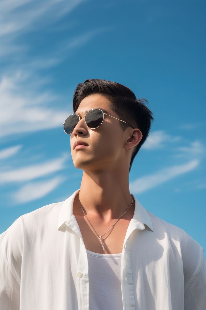 Hong konger men photography sunglasses portrait. AI generated Image by rawpixel.