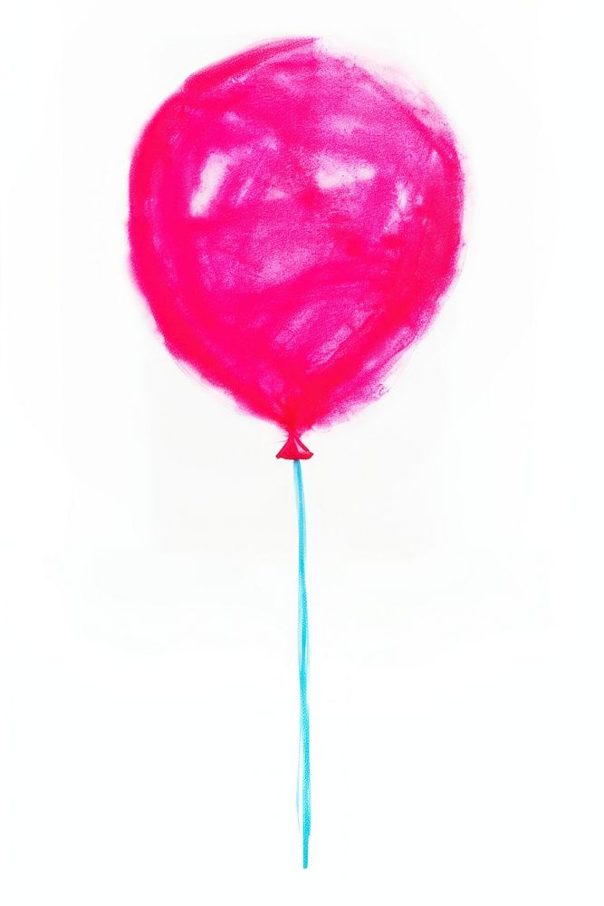 Pink balloon drawing candy white background. AI generated Image by rawpixel.
