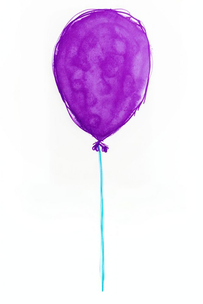 Purple balloon white background celebration anniversary. AI generated Image by rawpixel.