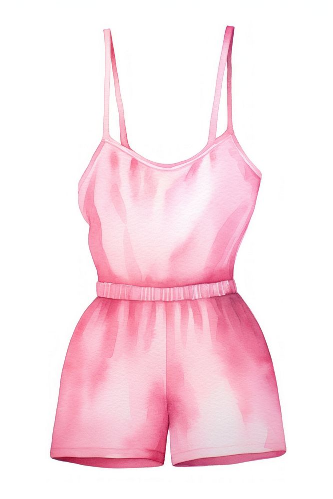 Tankini pink undergarment standing. AI generated Image by rawpixel.