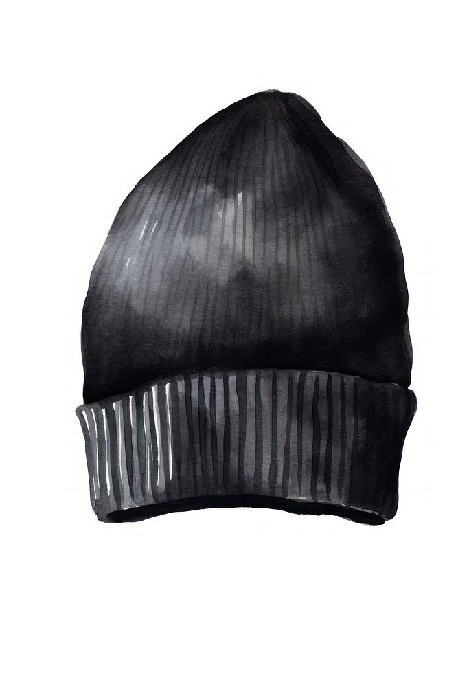 Black beanie headgear headwear clothing. AI generated Image by rawpixel.