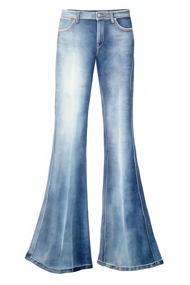 Flared cut jean jeans denim pants. AI generated Image by rawpixel.