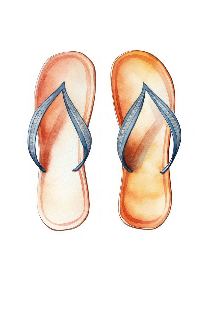 Flip-flop flip-flops footwear shoe. AI generated Image by rawpixel.