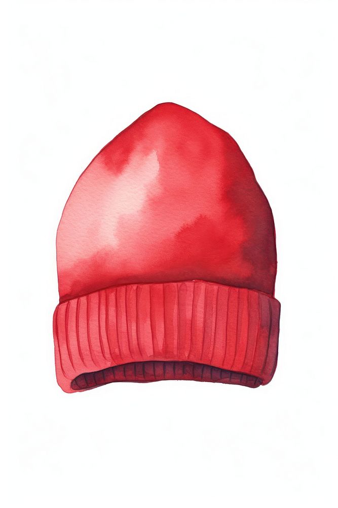 Red beanie protection headwear headgear. AI generated Image by rawpixel.