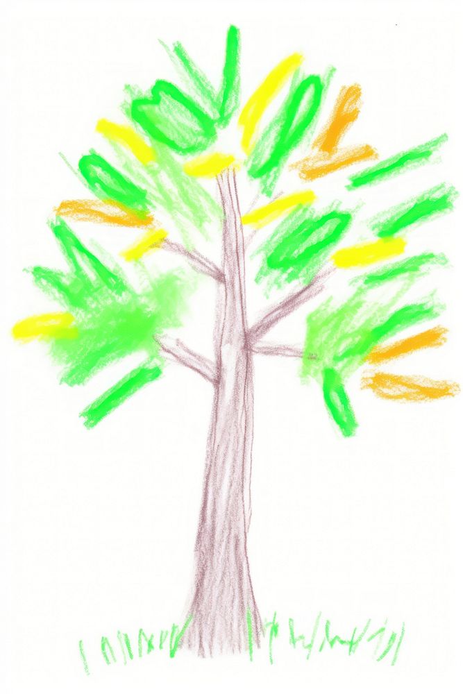 Tree drawing painting sketch. AI generated Image by rawpixel.