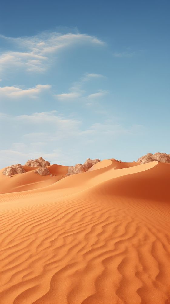 Sand desert landscape outdoors. AI generated Image by rawpixel.